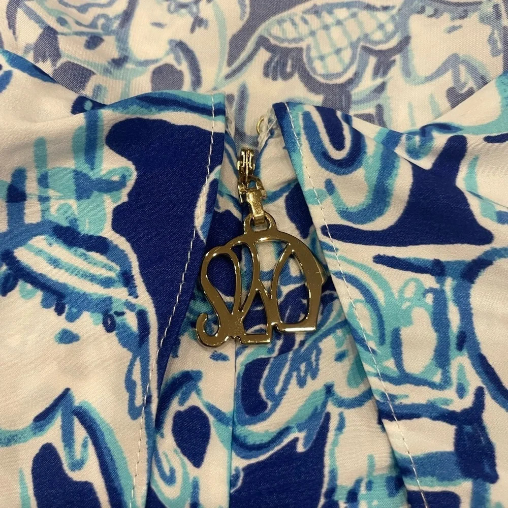 Lilly Pulitzer Celyn Elephant Print Romper 0 - Picture 9 of 10